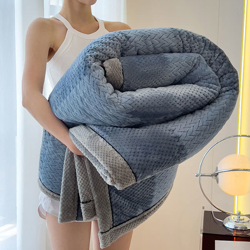 Solid Color Bound Edge Throw Blanket