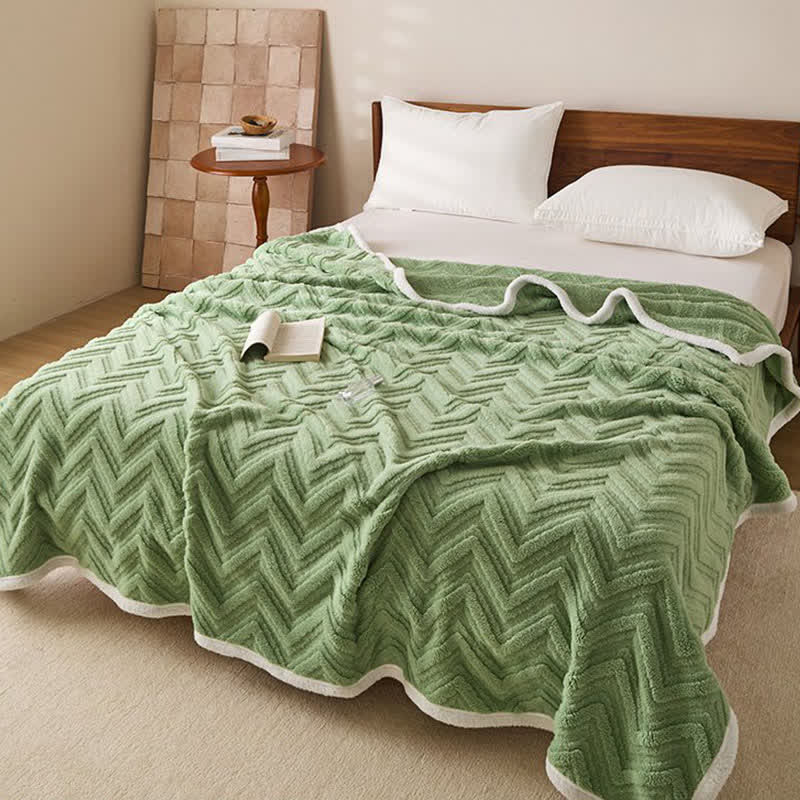 Modern Chevron Jacquard Warm Blanket