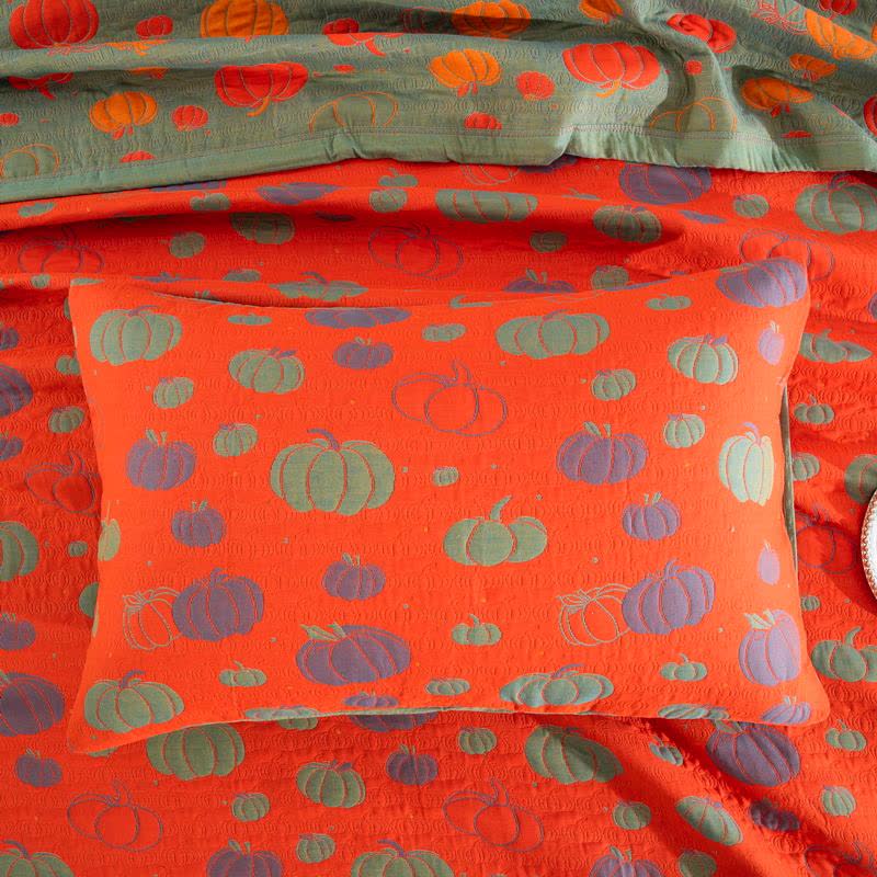 Pumpkin Organic Cotton Sheet Bedspread