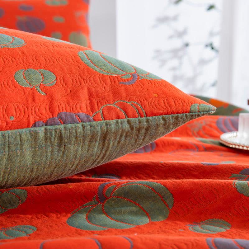 Pumpkin Organic Cotton Sheet Bedspread