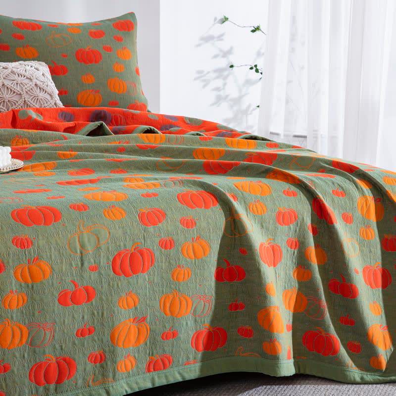 Pumpkin Organic Cotton Sheet Bedspread