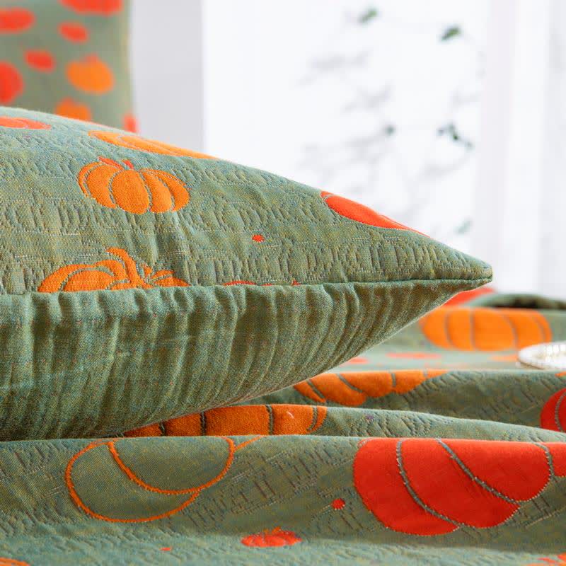 Pumpkin Organic Cotton Sheet Bedspread