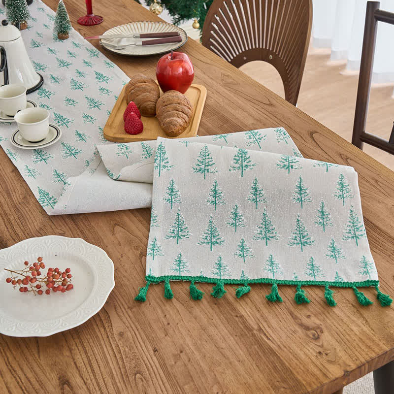 Green Fir Tree Table Runner