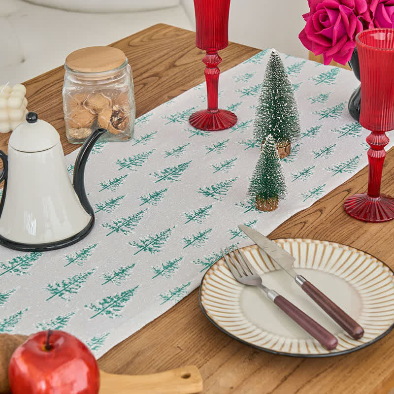 Green Fir Tree Table Runner