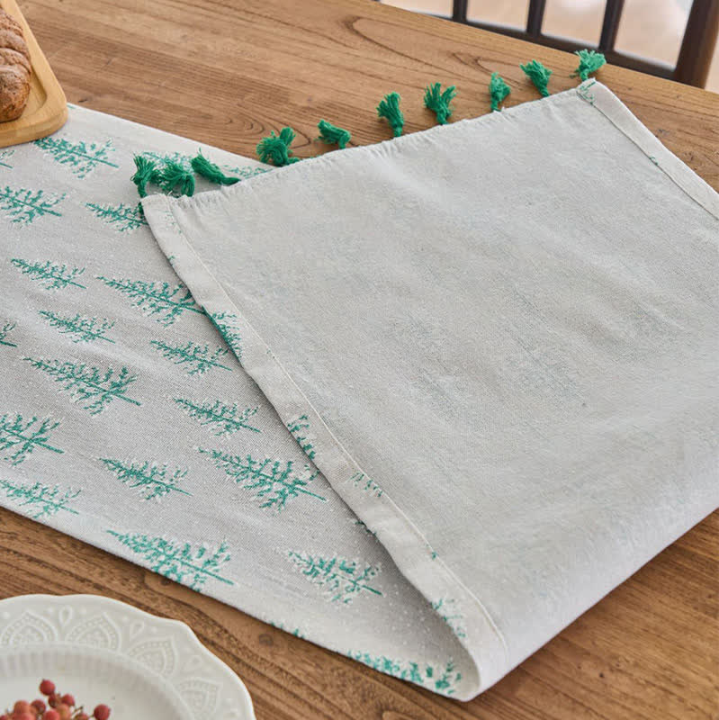 Green Fir Tree Table Runner