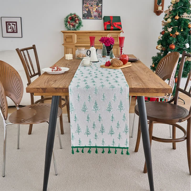 Green Fir Tree Table Runner