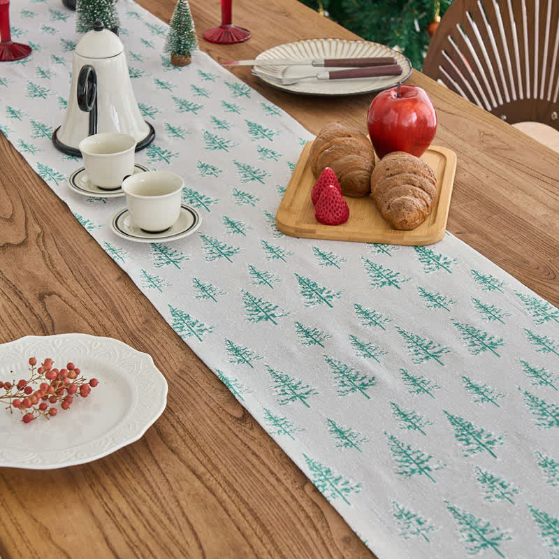 Green Fir Tree Table Runner