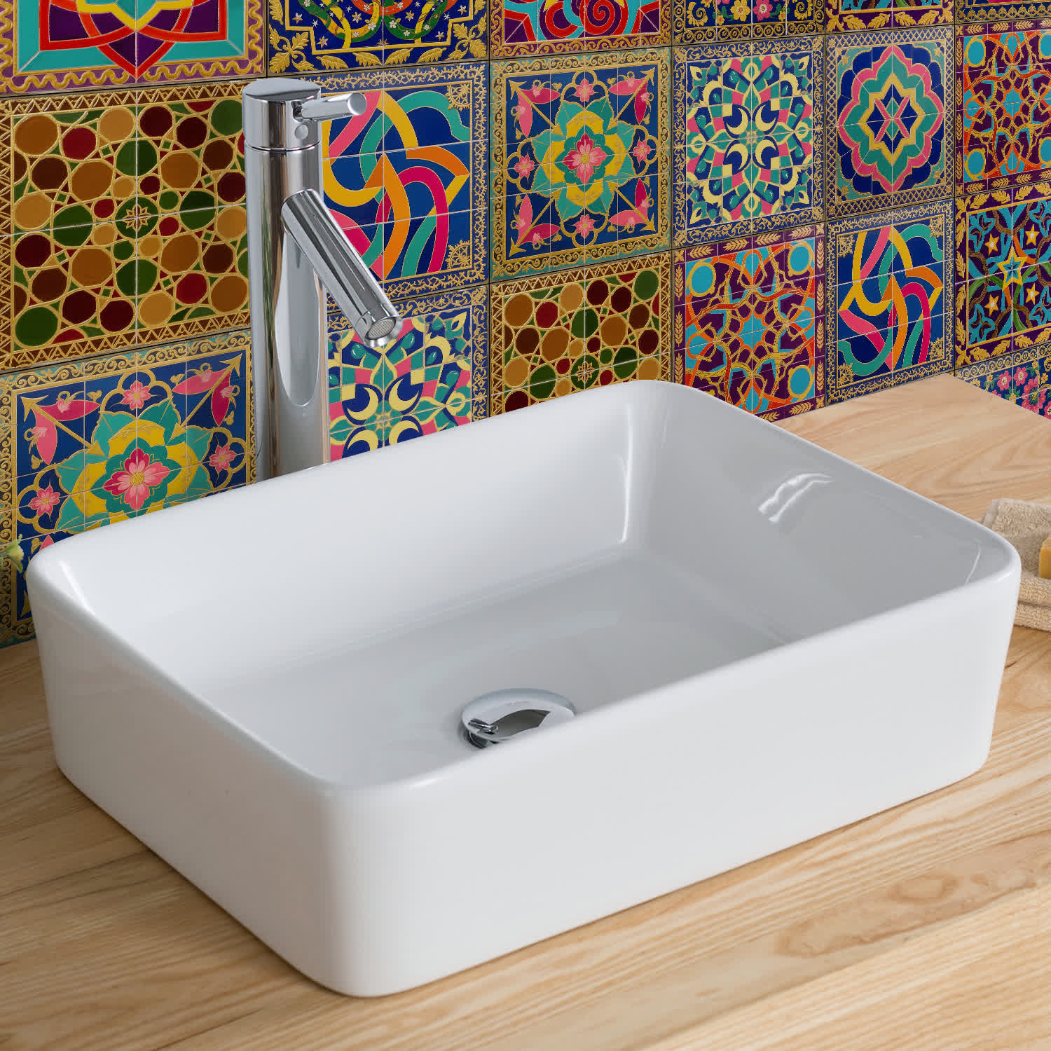 Peel & Stick Boho Waterproof Tile Wall Decals