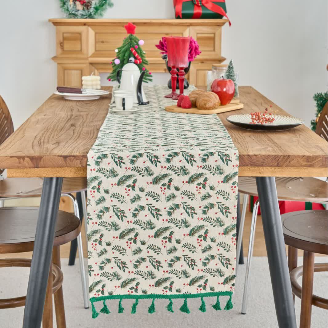 Pine Needle Berry Table Runner