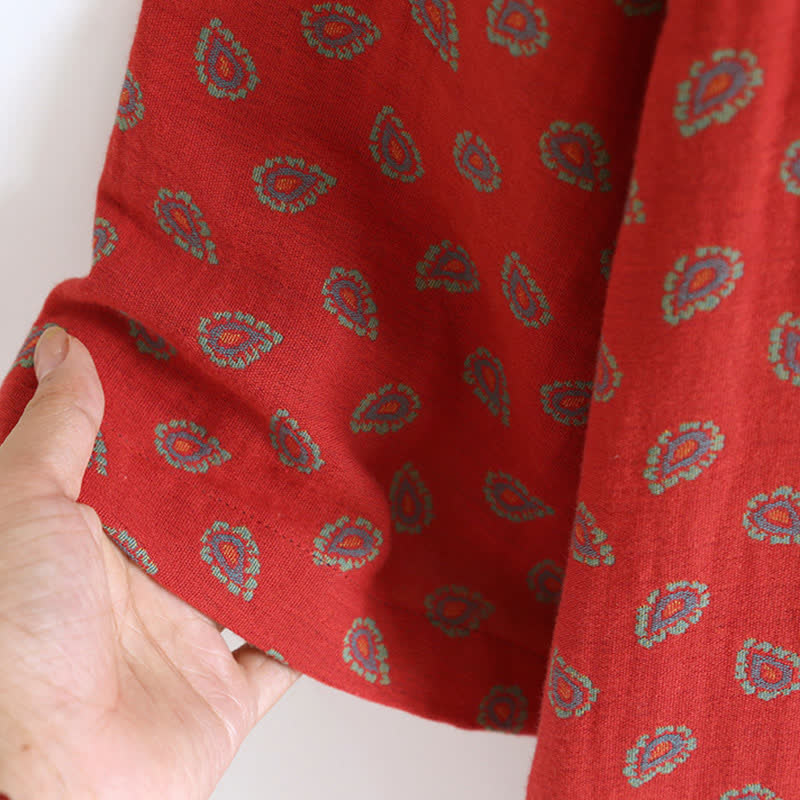 Paisley-inspired Jacquard Cotton Gauze  Pajamas