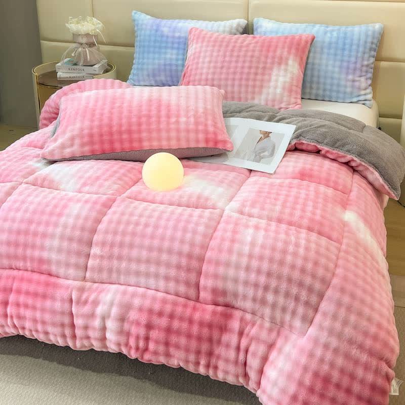 Fluffy Gradient Color Sherpa Warm Blankets