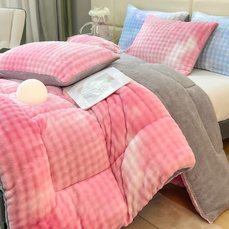 Fluffy Gradient Color Sherpa Warm Blankets