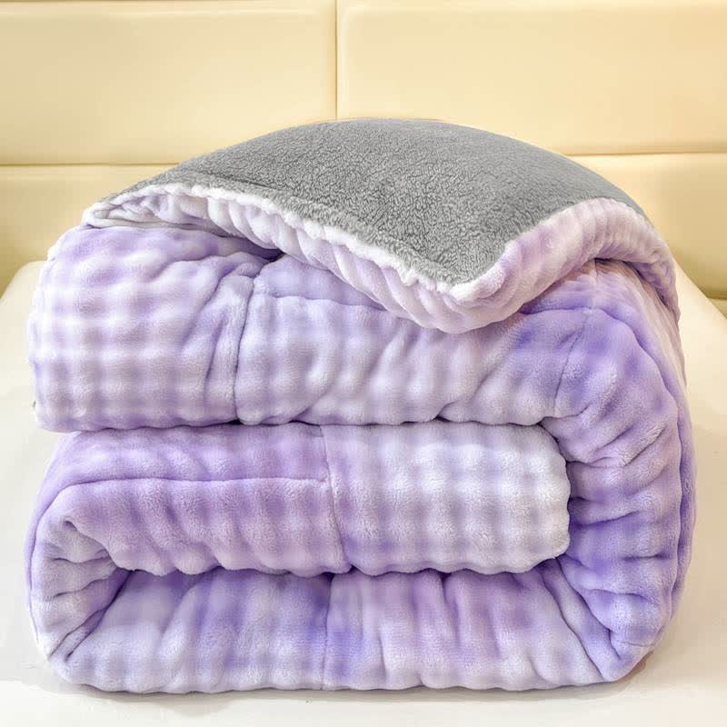 Fluffy Gradient Color Sherpa Warm Blankets