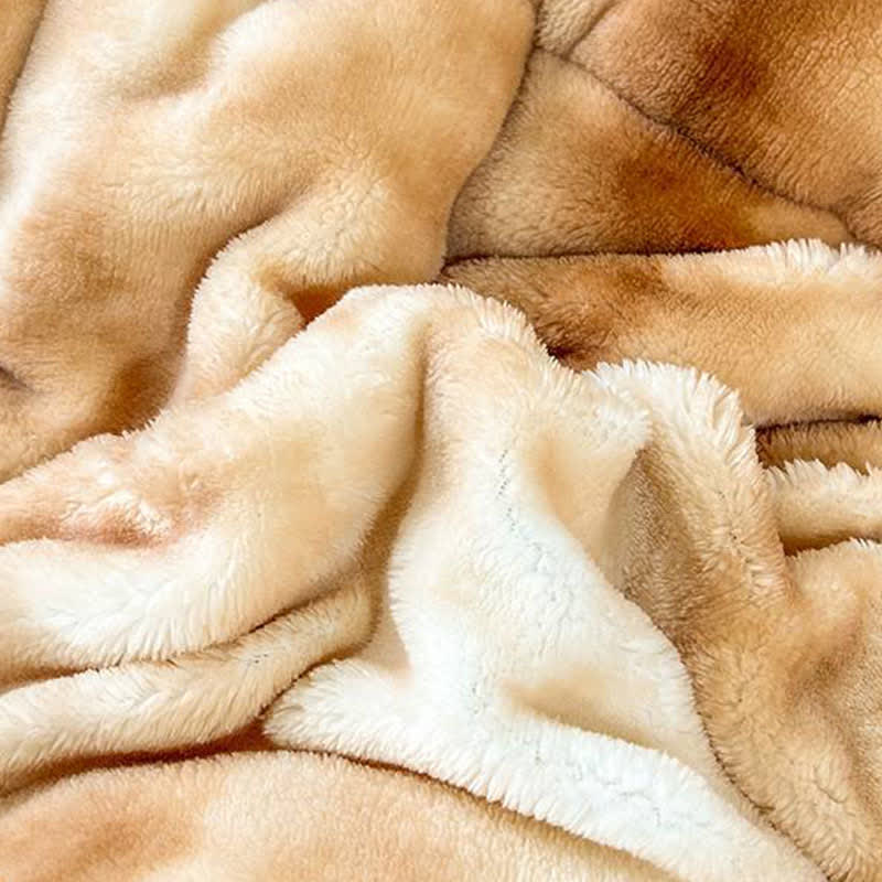Fluffy Gradient Color Sherpa Warm Blankets