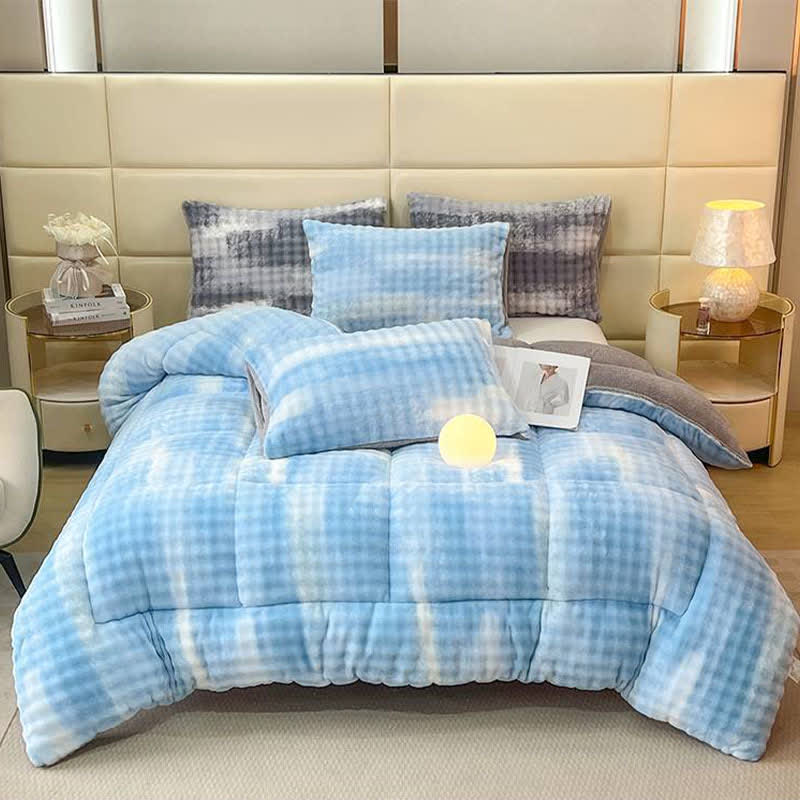 Fluffy Gradient Color Sherpa Warm Blankets