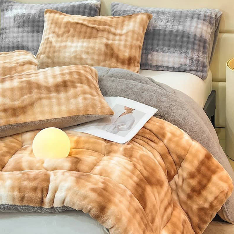 Fluffy Gradient Color Sherpa Warm Blankets
