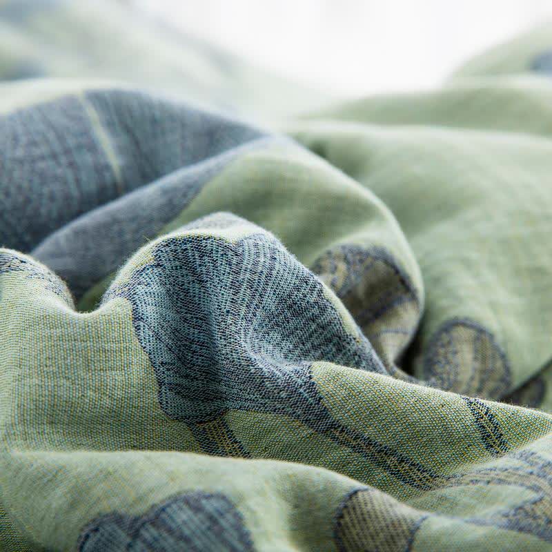 Ginkgo Leaf Cotton Gauze Reversible Bedding