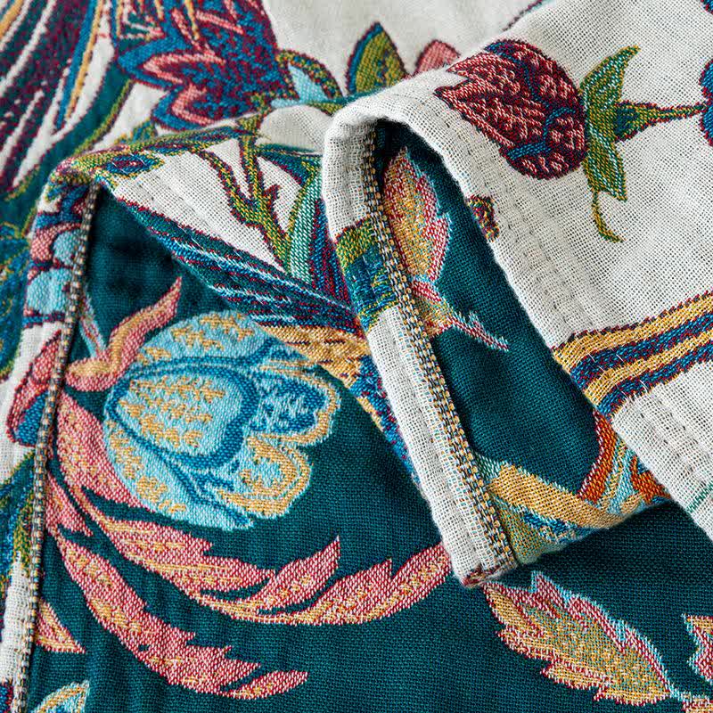 Flying Bird Cotton Gauze Tassel Quilt