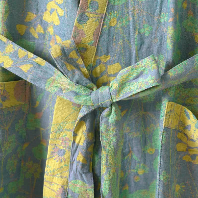 Lotus Organic Cotton Gauze Kimono Robe