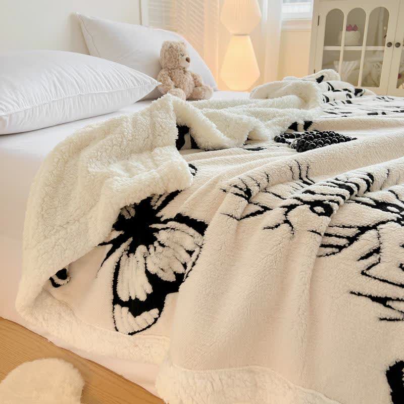 Tree Butterfly Jacquard Throw Blanket