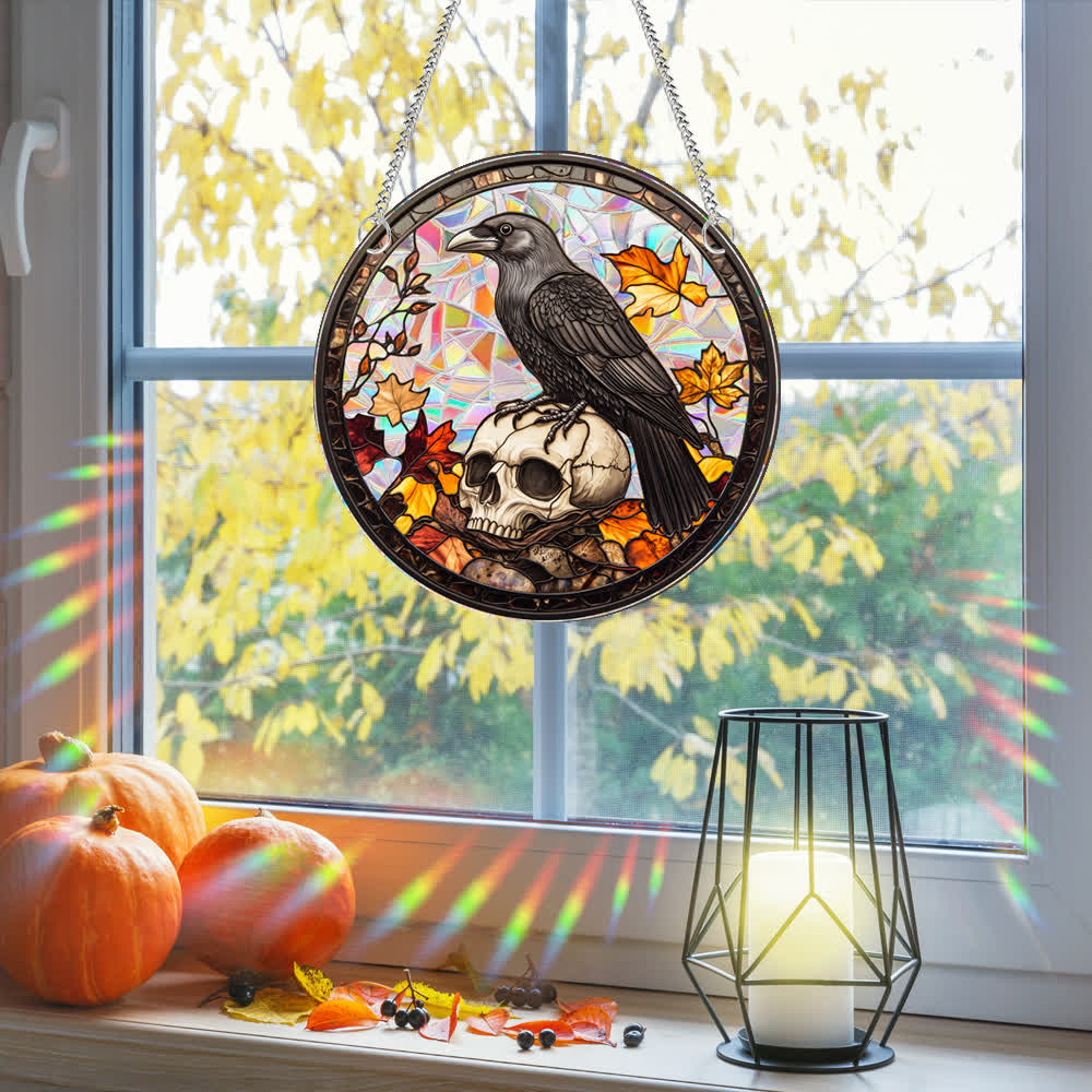 Halloween Stained Sun Catcher  Window Hanging