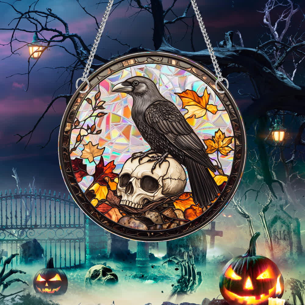 Halloween Stained Sun Catcher  Window Hanging