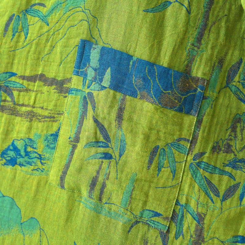 Two-Tone Bamboo Cotton Gauze Kimono Robe