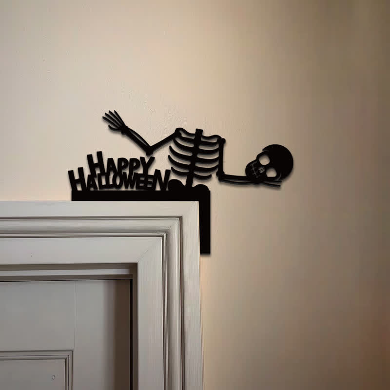 Halloween Skeleton Door Corner Decoration