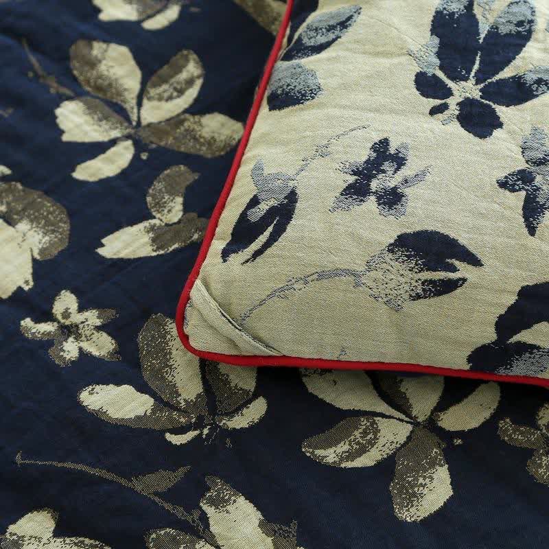 Flourish Flower  Cotton Gauze Jacquard Quilt