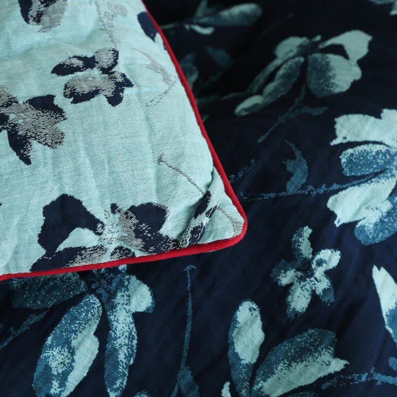 Flourish Flower  Cotton Gauze Jacquard Quilt