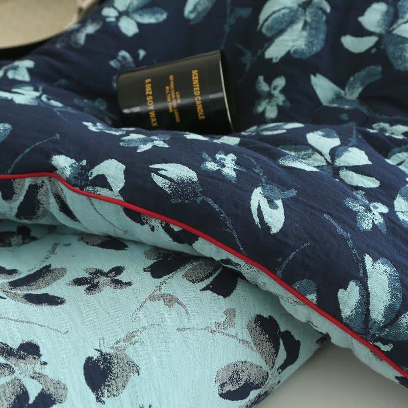 Flourish Flower  Cotton Gauze Jacquard Quilt