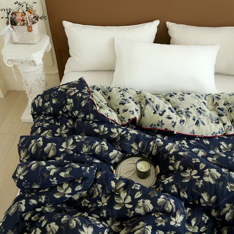 Flourish Flower  Cotton Gauze Jacquard Quilt