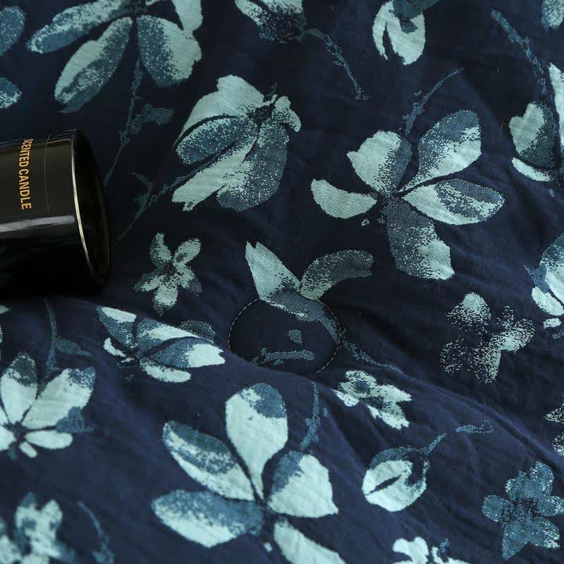 Flourish Flower  Cotton Gauze Jacquard Quilt