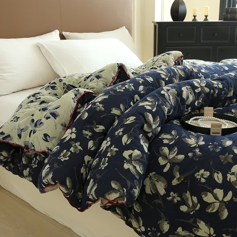 Flourish Flower  Cotton Gauze Jacquard Quilt