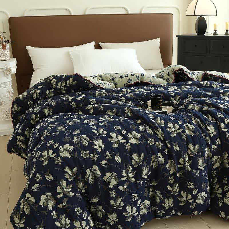 Flourish Flower  Cotton Gauze Jacquard Quilt