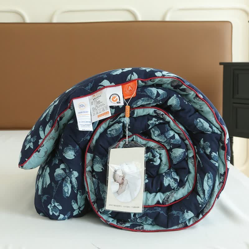 Flourish Flower  Cotton Gauze Jacquard Quilt