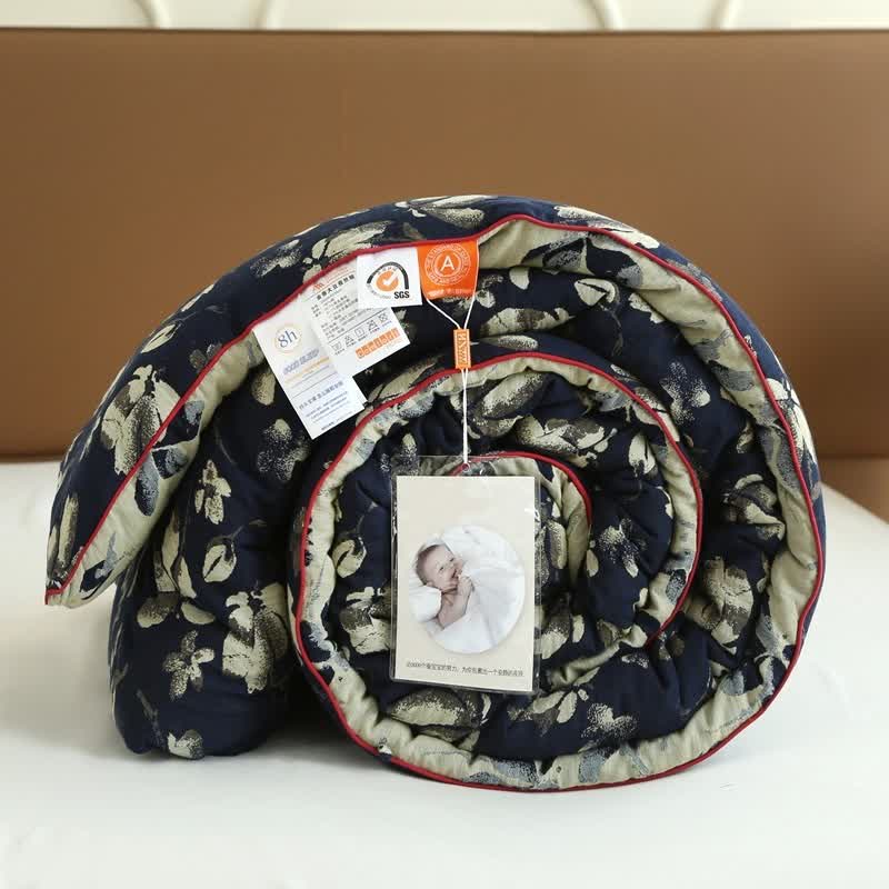 Flourish Flower  Cotton Gauze Jacquard Quilt
