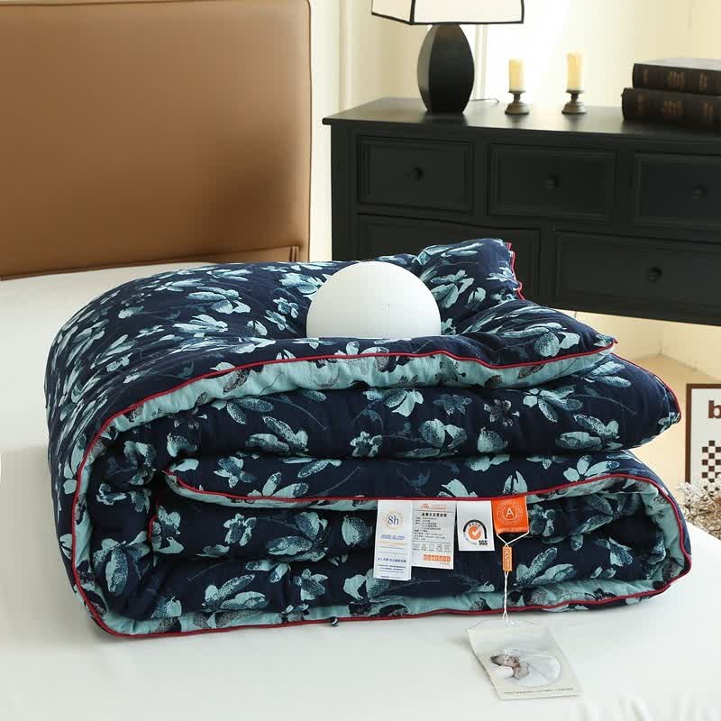 Flourish Flower  Cotton Gauze Jacquard Quilt