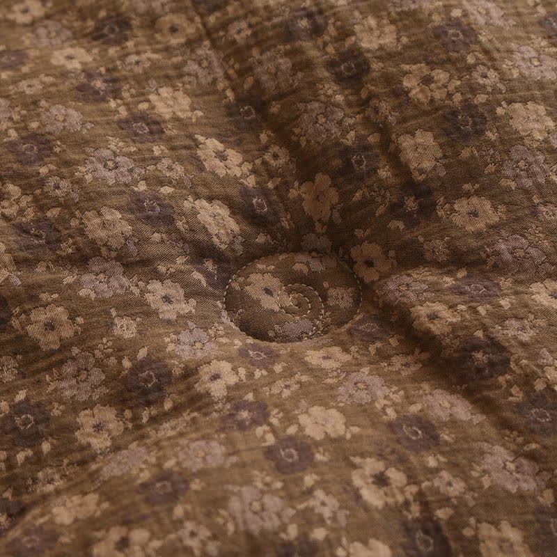 Retro Floral  Cotton Gauze Jacquard Quilt