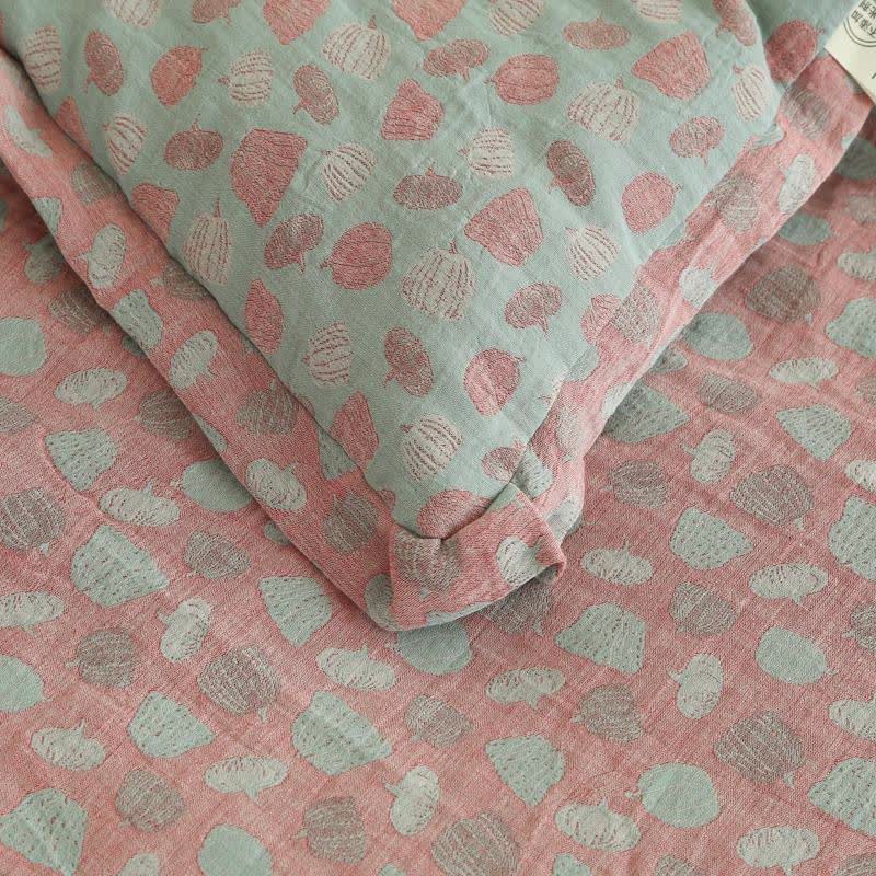 Fun Pumpkin Cotton Gauze Jacquard Quilt