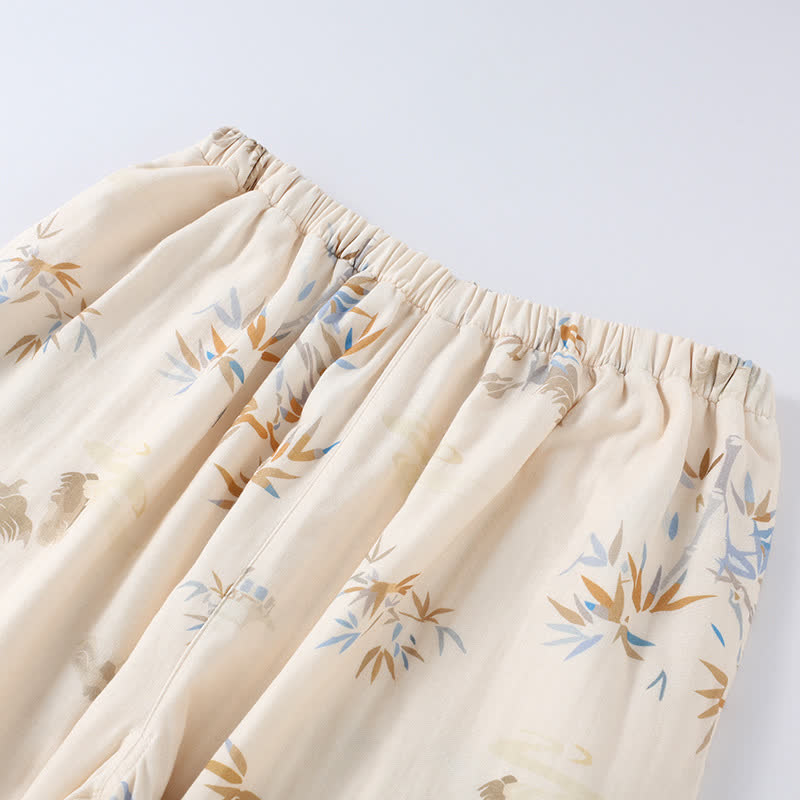 Long Sleeve Cotton Gauze Pajama Set