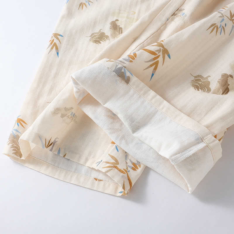 Long Sleeve Cotton Gauze Pajama Set