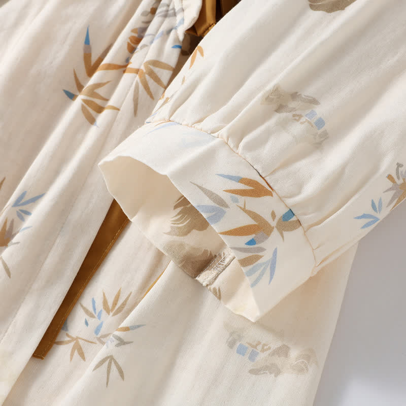 Long Sleeve Cotton Gauze Pajama Set