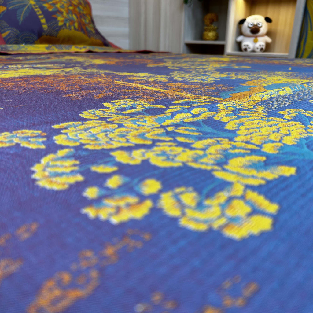 Retro Tree Print Soft Cotton Gauze Quilt