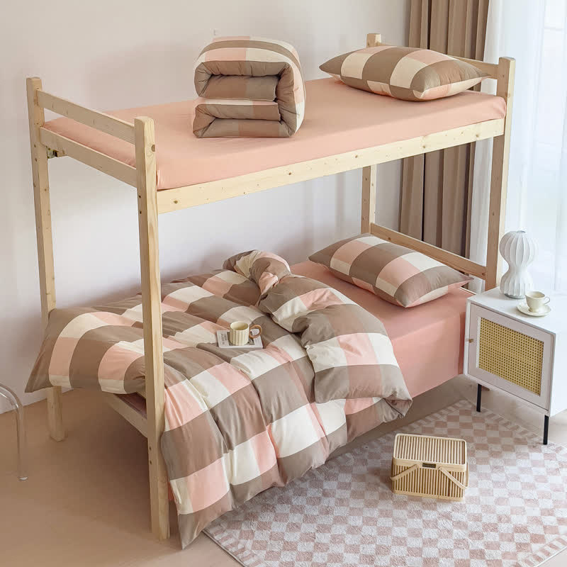 Simple Style Duvet Cover Dorm Bedding Set