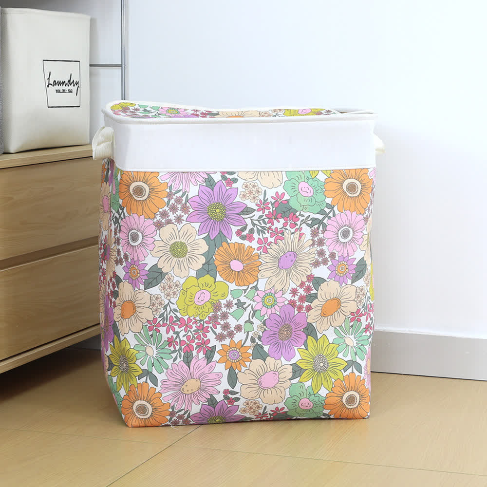 Floral Leaf Zipper Storage Bag