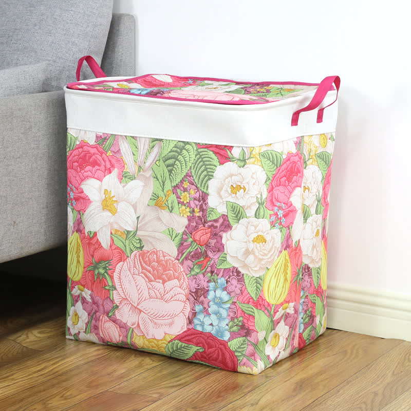 Floral Leaf Zipper Storage Bag