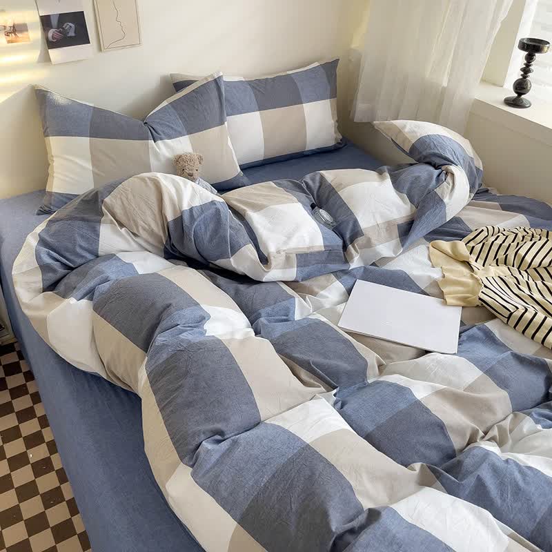 Simple Style Duvet Cover Dorm Bedding Set