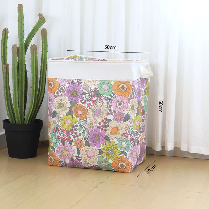 Floral Leaf Zipper Storage Bag