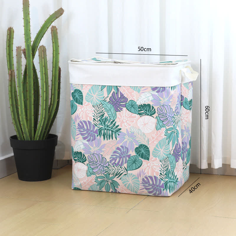 Floral Leaf Zipper Storage Bag